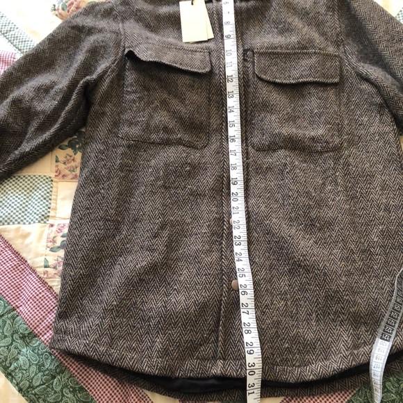 Ragdoll Wool Blended Herringbone Oversized Shirt Jacket - Picture 14 of 16